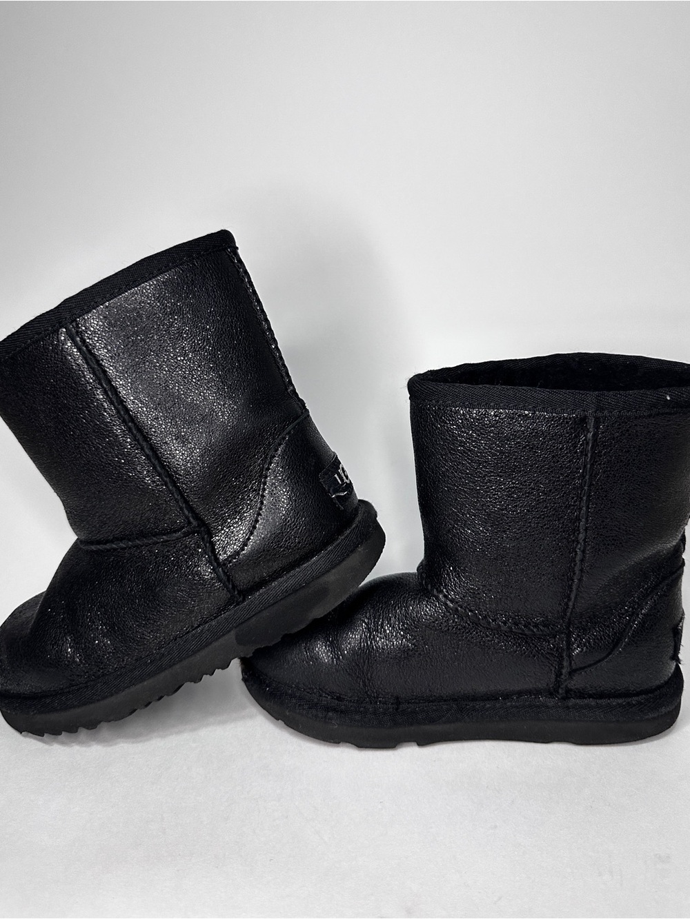 UGG Classic II Metallic Sparkle Black Toddler Boots size 12 EU 30